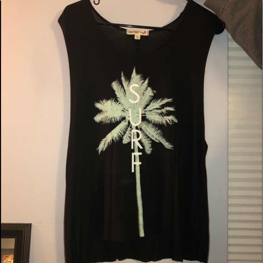 black muscle tank top